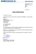 C&#038;D TECHNOLOGIES Certificate
