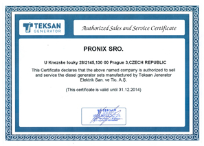 TEKSAN Certificate