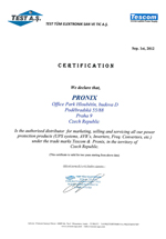 TESCOM Certificate